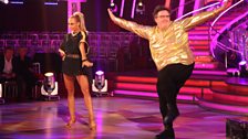 Mark Benton and Iveta Lukosiute dance the Cha Cha