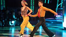 Rachel Riley and Pasha Kovalev dance the Quickstep