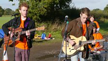 Yorkshire Marathon - band entertain runners