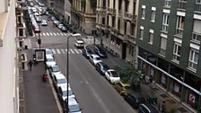 The city streets of Milan