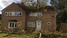 Storm damage in Bulford