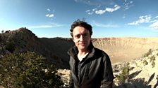 Richard at Barringer Crater, the scar left after a huge meteorite impact