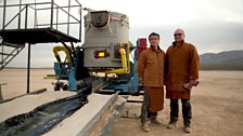 Richard and Jeffrey Karson built a portable volcano in the Californian desert