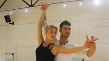 Abbey Clancy and Aljaz Skorjanec in Training for Halloween Week