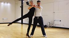 Abbey Clancy and Aljaz Skorjanec in Training for Halloween Week