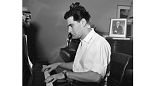 Leonard Bernstein in his West 10th Street apartment, c. 1946.