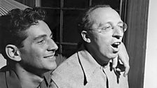 Leonard Bernstein with Aaron Copland at Bernardsville, NJ, August 1945