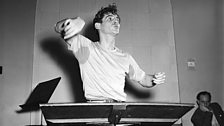 Bernstein conducting in Carnegie Hall, c.1946.