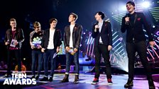 Vamps with Dan and Phil at Radio 1's Teen Awards 2013