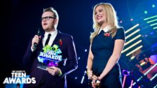 Huw Stephens and Laura Whitmore at Radio 1's Teen Awards 2013