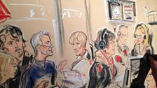 Courtroom artist Priscilla Coleman visits Broadcasting House