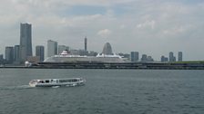 The waterfront in Yokohoma near the Minato Mirai Hall, Japan.