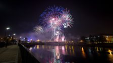 Stockton's 25 minutes of fireworks were set to the music of Queen