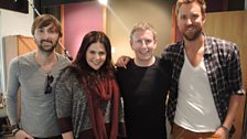 Patrick Kielty with country pop group Lady Antebellum