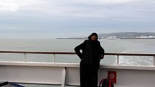 Shameela on the Ferry to Dunkirk