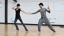 Abbey and Aljaz rehearse the Charleston