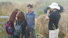 Joe Crowley, Sarah, Abi and Irum at the mid-way point