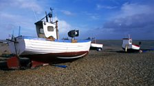 Fishing boat on Aldeburgh beach