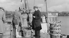 Fisherman in Lowestoft, Suffolk, 1952