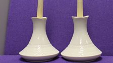 CIN Belleek candle holders