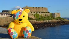 Pudsey Bear at Castle Cornet