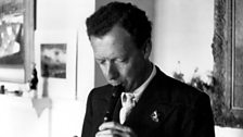 Benjamin Britten playing the recorder c. 1955