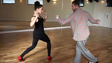 Natalie and Artem rehearse the Charleston...