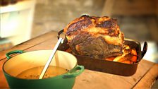 All-in-one rib roast with horseradish glaze