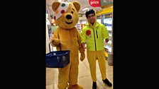 Pudsey and Martin go shopping