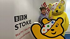 James with Pudsey...and Pudsey!