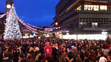 Crowds around the Clocktower