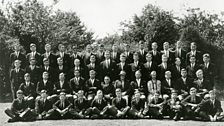 Benjamin Britten (front left) at Greshams School in 1929