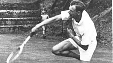 Benjamin Britten playing tennis