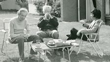 Benjamin Britten and Peter Pears with Murray Perahia at Horham, Suffolk, August 1974