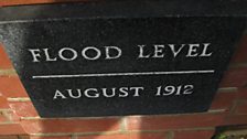 The flood memorial where clue five was located