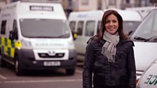 Julia at Scottish Ambulance Service Depot, Edinburgh