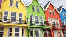 Brightly painted houses