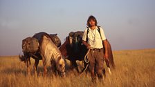 After making the 10,000km journey, Tim found it hard to be parted from the horses that had been his transport