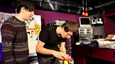 Dan steps up for the building blocks challenge