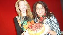 Cake o'clock with Laura and Romy, with her pomegranate sponge cake