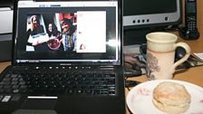 Cake o'clock time. Ron sent in this picture of his apple cake whilst listening to Laura online