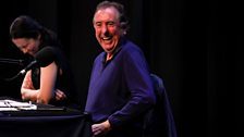 Eric Idle and Hermione Cockburn enjoy a joke