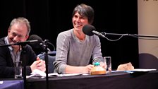 Presenters Robin Ince and Brian Cox