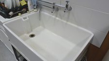 Belfast sink - also stands in for baths, or even swimming pools