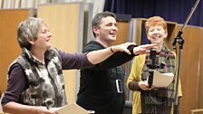 Julie Beckett (directing), Ryan Kelly (Jazzer) and Carole Boyd (Lynda)