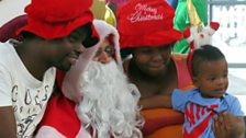 Santa Claus in Maponya shopping mall, Soweto