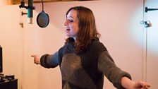 Isy Suttie in the studio for "The A-Z of Mrs P"