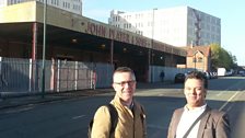 John and Paul outside the old Raleigh factory