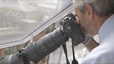 Royal photographer John Stillwell four floors above the Lindo Wing, St Mary’s Hospital