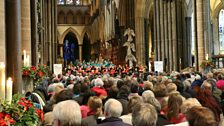 The crowd, the band and the choir